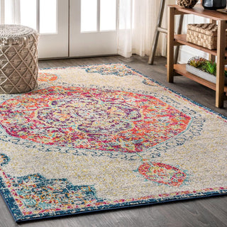 Imara Bohemian Flair Boho Vintage Medallion Area Rug - JONATHAN Y