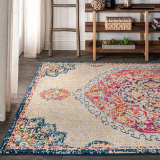 Imara Bohemian Flair Boho Vintage Medallion Area Rug - JONATHAN Y