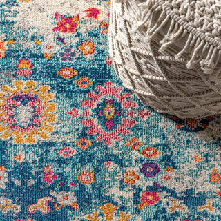 Vibrant bohemian Flair Boho Vintage Medallion Area Rug