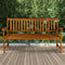 Laurel Slat-Back 600-Lbs Support Acacia Wood Outdoor Garden Patio Bench