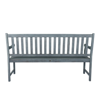 Laurel Slat-Back 600-Lbs Support Acacia Wood Outdoor Garden Patio Bench - JONATHAN Y