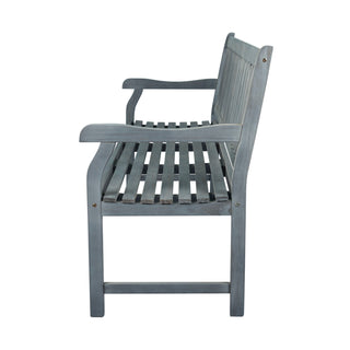 Laurel Slat-Back 600-Lbs Support Acacia Wood Outdoor Garden Patio Bench - JONATHAN Y