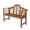 Lutyens Arched 600-Lbs Support Acacia Wood Outdoor Garden Patio Bench