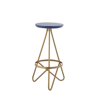 Spiroa 30" Modern Industrial Metal Backless Circular Bar Stool - JONATHAN Y