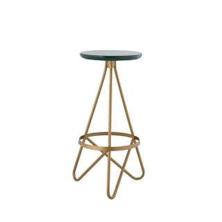 Spiroa 30" Modern Industrial Metal Backless Circular Bar Stool - JONATHAN Y