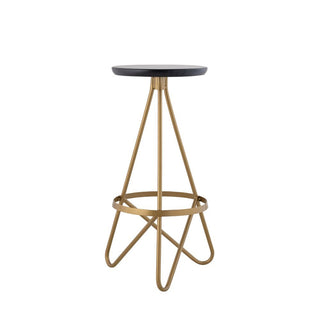 Spiroa 30" Modern Industrial Metal Backless Circular Bar Stool - JONATHAN Y