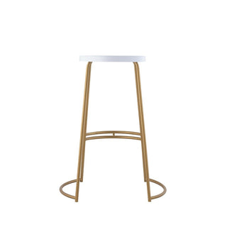 Hula 28.75" Modern Designer Iron Curved Backless Bar Stool - JONATHAN Y