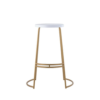 Hula 28.75" Modern Designer Iron Curved Backless Bar Stool - JONATHAN Y