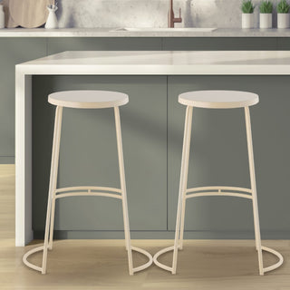 Hula 28.75" Modern Designer Iron Curved Backless Bar Stool