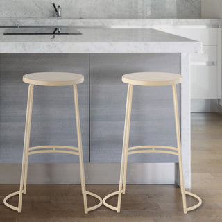 Hula 28.75" Modern Designer Iron Curved Backless Bar Stool