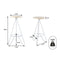 Trinity 30" Modern Industiral Iron Tripod Backless Bar Stool