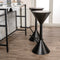 Chronos 29.75" Modern Industrial Iron Hourglass Backless Bar Stool with Foot Rest