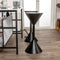 Chronos 29.75" Modern Industrial Iron Hourglass Backless Bar Stool with Foot Rest