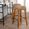 Maui Rustic Bohemian Hyacinth/Wood Backless Counter Stool