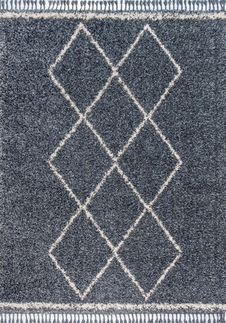 Beautiful mercer Shag Plush Tassel Moroccan Tribal Geometric Trellis Area Rug - JONATHAN Y