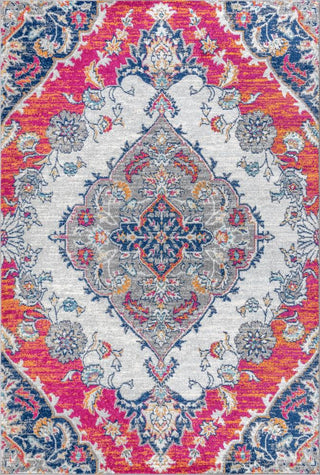 Bright bohemian Flair Boho Vintage Medallion Area Rug - JONATHAN Y