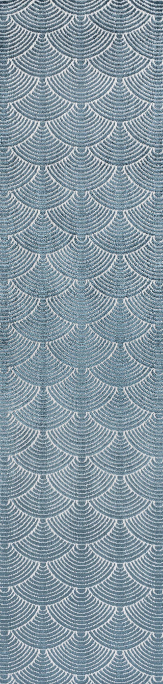 Porter Geometric Art Deco Fan Pattern High-low Area Rug - JONATHAN Y