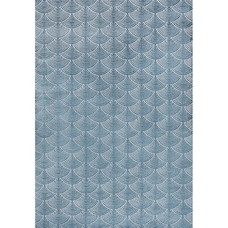 Porter Geometric Art Deco Fan Pattern High-low Area Rug