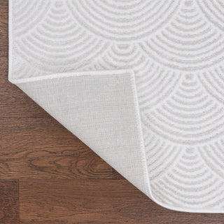 Porter Geometric Art Deco Fan Pattern High-low Area Rug - JONATHAN Y