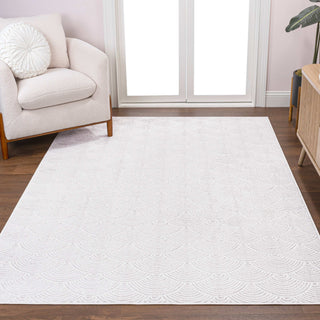 Porter Geometric Art Deco Fan Pattern High-low Area Rug - JONATHAN Y