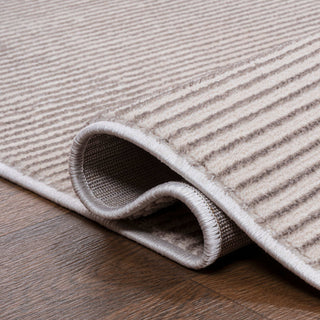 Cole Modern Minimalist Pinstripe High-low Area Rug - JONATHAN Y