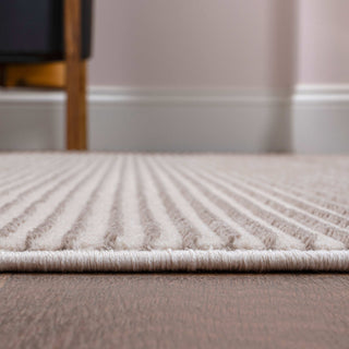 Cole Modern Minimalist Pinstripe High-low Area Rug - JONATHAN Y