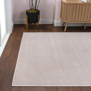 Cole Modern Minimalist Pinstripe High-low Area Rug - JONATHAN Y