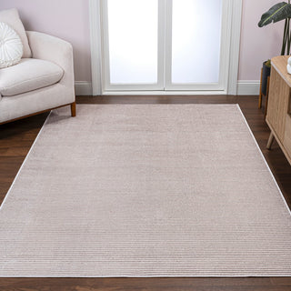 Cole Modern Minimalist Pinstripe High-low Area Rug