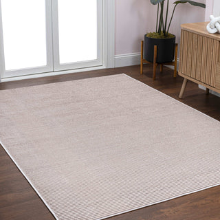 Cole Modern Minimalist Pinstripe High-low Area Rug - JONATHAN Y
