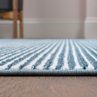Cole Modern Minimalist Pinstripe High-low Area Rug