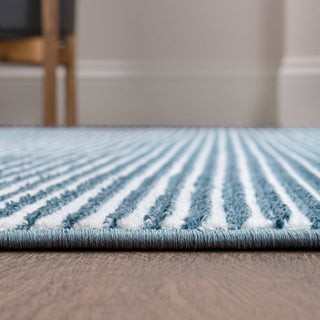 Cole Modern Minimalist Pinstripe High-low Area Rug - JONATHAN Y
