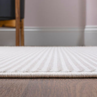 Cole Modern Minimalist Pinstripe High-low Area Rug