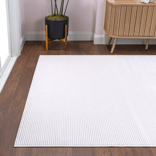 Cole Modern Minimalist Pinstripe High-low Area Rug - JONATHAN Y