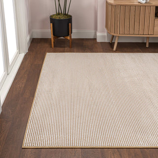 Cole Modern Minimalist Pinstripe High-low Area Rug - JONATHAN Y