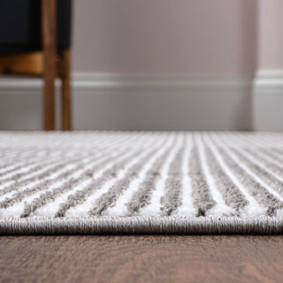 Cole Modern Minimalist Pinstripe High-low Area Rug