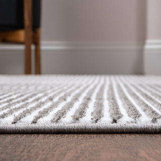 Cole Modern Minimalist Pinstripe High-low Area Rug