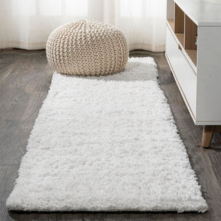 Groovy Solid Shag Area Rug - JONATHAN Y