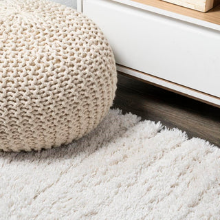 Groovy Solid Shag Area Rug - JONATHAN Y