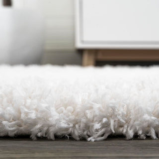 Groovy Solid Shag Area Rug - JONATHAN Y