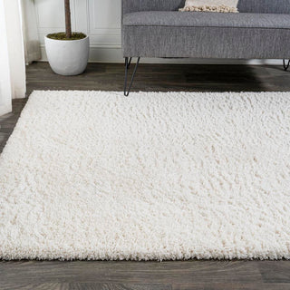 Groovy Solid Shag Area Rug - JONATHAN Y