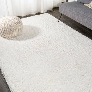 Groovy Solid Shag Area Rug - JONATHAN Y