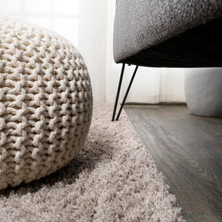 Groovy Solid Shag Area Rug