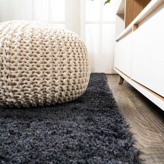 Groovy Solid Shag Area Rug