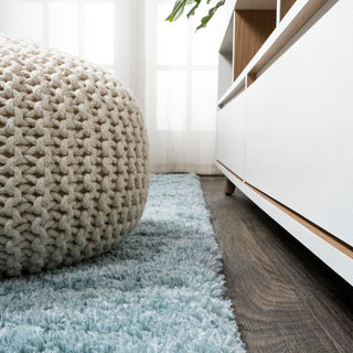 Groovy Solid Shag Area Rug