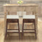 Bali Rustic Bohemian Hyacinth/Wood Backless Counter Stool