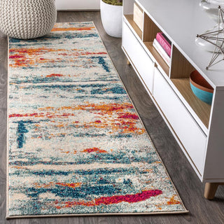 Contemporary Pop Modern Abstract Brushstroke Area Rug