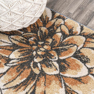 Giglio Modern Botanical Flower Area Rug - JONATHAN Y
