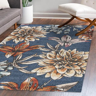 Giglio Modern Botanical Flower Area Rug - JONATHAN Y