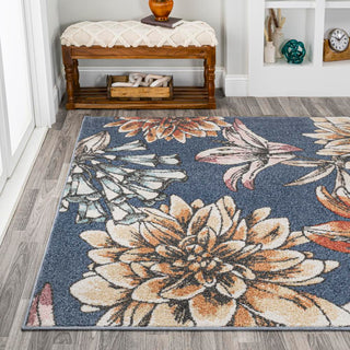 Giglio Modern Botanical Flower Area Rug - JONATHAN Y