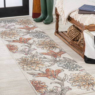 Giglio Modern Botanical Flower Area Rug - JONATHAN Y
